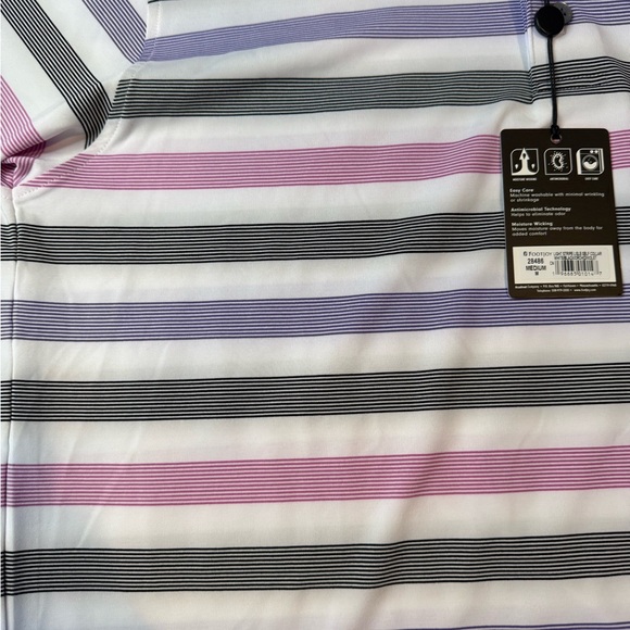 Footjoy - Men's Striped Polo Shirt - Size Medium - Picture 2 of 6